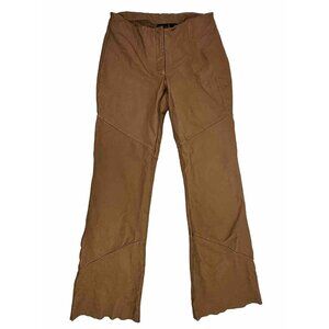Vintage Wilsons Leather Pants Camel Brown Womens 2 Low Rise Y2K Pelle Flare‎ EUC